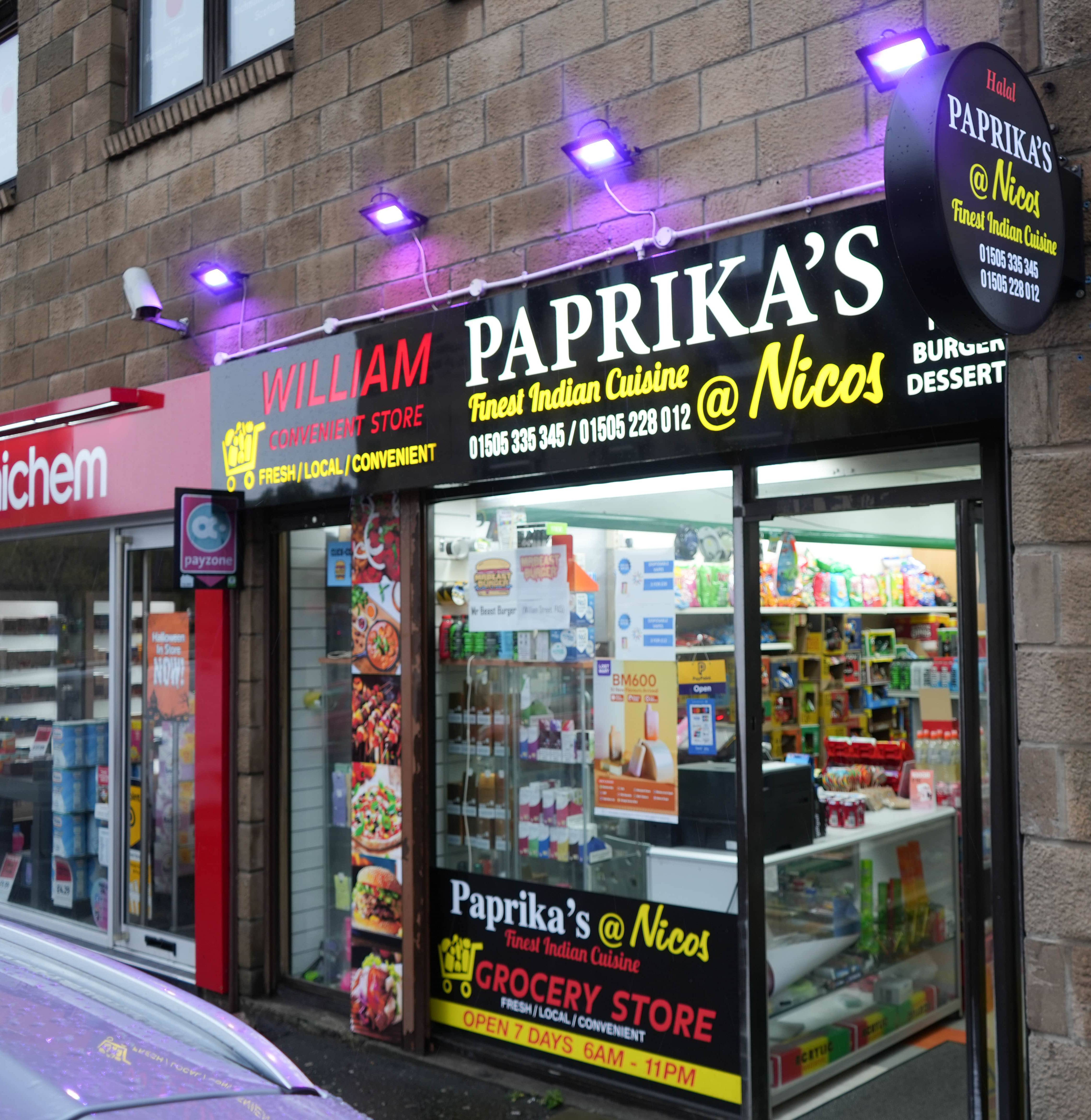 Paprikas Nicos Indian Takeaway in Johnstone